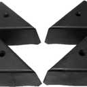 JSP Manufacturing 3" Triangle Plastic Furniture Black Corner Legs - Sofa Couch Chair Ottoman (4 Legs)