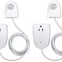 Westek Plug In Motion Sensor Outlet Light Control, 2 Pack - Indoor Motion Sensor Device Activates Lights When Motion is Detected - Ideal for Dark Hallways - 25ft Range, 6 Foot Cord (MLC12BC-4)