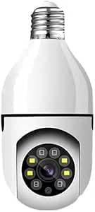 WiFi Security Light Bulb Camera, 360 Rotation, Dual Light, Surveillance System