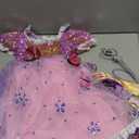 Purple Dress for Girls Princess Costume Toddler Dress up Clothes for Halloween Birthday Party (2-3 Years)