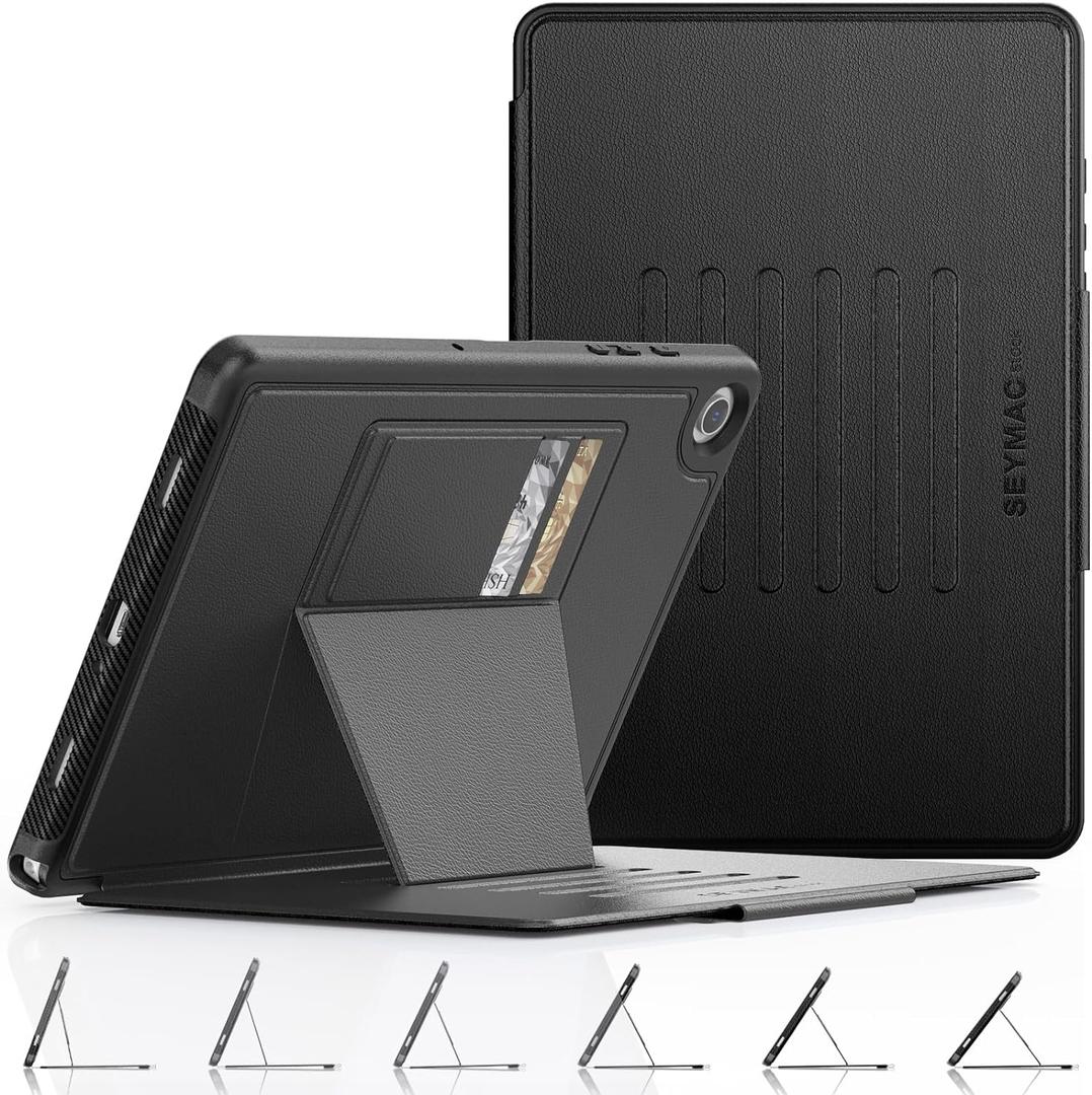 SEYMAC stock Case for Samsung Galaxy Tab A9+ Plus 11'', Auto Sleep/Wake Case with Magnetic Multi-Angles Stand, Card Slot for Galaxy Tab A9+/ A9 Plus 11'' SM-X210/X216/X218, (Black) SEYMAC stock Case for Samsung Galaxy Tab A9+ Plus 11'', Auto Sleep/Wake Case with Magnetic Multi-Angles Stand, Card Slot for Galaxy Tab A9+/ A9 Plus 11'' SM-X210/X216/X218, (Black)
