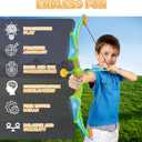 Kmuxilal 2 Pack Kids Bow and Arrow Set with LED Flash Lights, 14 Suction Cup Arrows and Standing Target-Perfect Indoor and Outdoor Archery Set Toy Gift for Boys and Girls Ages 4-12