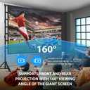 200 Inch Projector Screen with Stand, Portable Outdoor Movie Screen