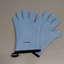 KITCHEN PERFECTION S Silicone Smoker Oven Gloves for Women -Extreme Heat Resistant BBQ Gloves -Handle Hot Food Right on Your Grill Fryer |Waterproof Oven Mitts for Cooking |Superior Set+3 Bonuses (Aqua)