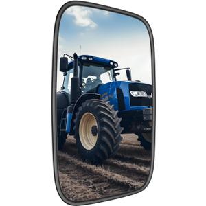 Tractor Rearview Mirror, Compatible with Front Loader, Excavator, and Farm Tractors - Fits John Deere, Case IH, Agco, New Holland, Massey Ferguson, Versatile - 7.9" x 13" Adjustable Mirror
