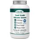 KEZE Pool Lube for O Ring Food Grade Waterproof Silicone Faucet Grease for Pool Filter Plumbing Plastic Parts Gasket Valve Rubber Seals Paste with Brush Top Can 8 OZ (1 Pack (8oz))