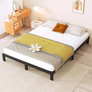 Bed Frame Heavy Duty Metal Platform No Box Spring Needed with Steel Slat Support,Easy Assembly,Noise-Free(4 Inch,King)