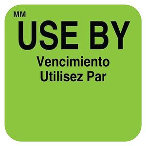 DayMark 112432 MoveMark Square Green 1 Use by Label - 1000 / RL"
