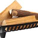 AGTEK 24 inch Fireplace Log Grate Heavy Duty Solid Steel Fire Grates Wood Stove Chimney Burning Rack Holder