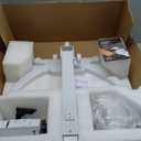 JOY worker Foldable Mobile Standing Desk, Upgraded Height Adjustable Rolling Desk, Max Height 47.6", 90 Tiltable Board & Base, Portable Workstation with Moveable Wheels, Holds Up to 22lbs, White