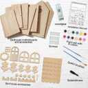 Birdhouse Kit, DIY Wooden Bird House Kits for Outside Adults Kids Woodcraft Bird House with Paint Hanging Twine Building Projectsand Wood Craft Woodworking Gift for Beginners for Kids Ages 8+