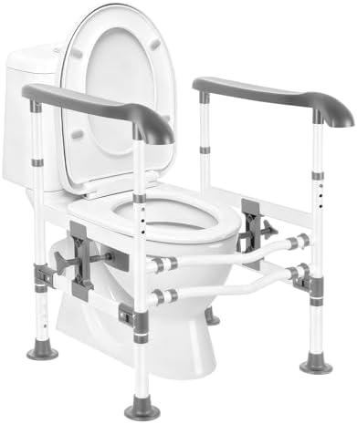 Amazon.com: NnsZenith Toilet Safety Rails for Seniors,Non-Slip Handles,Supports 380LB,Adjustable Height and Width for Elderly & Handicap& Disabled,Fits Most Toilets : Health & Household