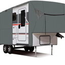 labwork Travel Trailer Cover RV Cover Camper Cover Windproof 5th Wheel RV Cover Motorhome RV Outdoor Camper Cover Fits 33-37 Foot Non-Woven Fabric with Accessories