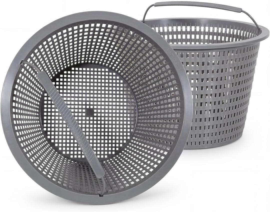 Sepetrel 2 Sets Swimming Pool Filter Basket - Replacement Skimmer Basket for In-Ground Pools - Captures Leaves, Needles and Debris - Most Pump & Water Circulation Systems