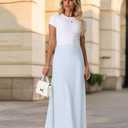 Lepunuo Womens Maxi Skirts Casual Elastic High Waisted Flowy Long Skirts Trendy Cute Skirts (XXL)