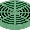 StormDrain 9" Outdoor Catch Basin Round Flat Grate Cover - Superior Strength and Durability, Green