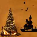 Sunnyglade 4 FT Halloween Black Premium Artificial Christmas Tree 400 Tips