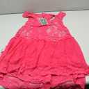 Eomenie Women's Swimsuit Lace Cover Up Loose Sheer Sleeveless Swim Cover Sexy Backless Bathing Suit Coverup Beach Dress Pink, Size: M