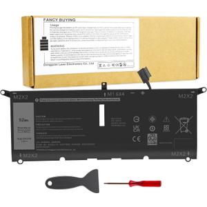 DXGH8 0H754V H754V G8VCF G8VCF6C HK6N5 Battery for Dell Inspiron 13 7000 7390 7391 2-in-1 5390 5391 14 7400 7490 Latitude 3301 E3301 XPS 13 9370 9380 2019 Vostro 5390 5391, P113G001 P82G P82G001