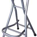 HM&DX Folding Stools for Adults Portable, 28 inch Collapsible Stool Heavy Duty, Indoor Tall Bar stools with Handle, Plastic Counter Barstool Chair for Kitchen Outdoor Travel-Blue H72xW31cm