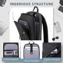 hk Backpack for Men Business Slim Backpack with USB Charger Computer Lightweight Anti-theft Travel Backpacks 15.6 inch Water Resistant Laptop Bag for Work Office College-Black