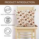 Vintage Floral Decorative Throw Pillow Covers 18 x 18 Set of 2, Retro Flower Pastoral Porch Outdoor Home Decor, Farmhouse Sofa Couch Cushion Case Housewarming Gift