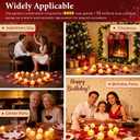 8000Pcs Rose Petals with 72Pcs Flameless LED Tea Lights Candles Valentine's Day Romantic Decorations Special Night Set for Night Wedding Anniversary or Table Décor, Warm Yellow