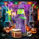 Skirfy 7FT Halloween Inflatables Outdoor Decoration Witch Bubbling Potion and Built-in Lights (green)