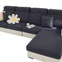 Universal Sectional Couch Cover, Stretch Fitted Slip Head Covers for Sofas, Replacement Sofa Cushions L Shape, Headrest Cover for Couches, Chaise Lounge Furniture Protector (Black ,Headrest Cover)