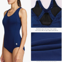 Baleaf Women's Racerback Athletic One Piece Modest Bathing Suit. Size 40.