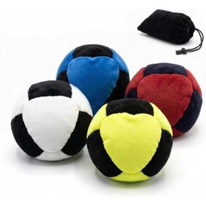 Hacky Footbag 4 Pack, Hacky Ball, Durable Footbags for Foot Sports, Beginners Outdoor