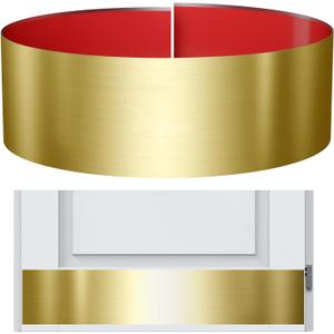 Stainless Steel Door Kick Plate, 6" x 34" Door Push Plate, Self Adhesive Kickplate for 36" Doors Interior or Exterior (Brushed Gold)
