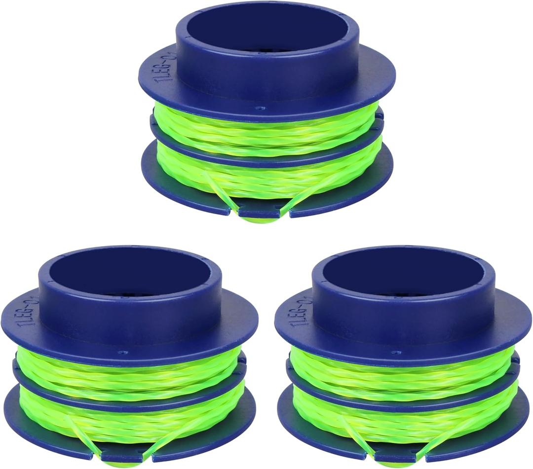 0.080-Inch Pre-Wound Dual Line String Trimmer Line Spools, 3 Pack