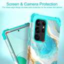 Hocase for Galaxy S24 Ultra Case, Shockproof Heavy Duty Hard Plastic+Soft Silicone Rubber Bumper Hybrid Dual-Layer Protective Case for Samsung Galaxy S24 Ultra 6.8" 2024 - Teal