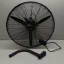 VEVOR 24 Inch 3-Speed 7000 CFM Black Waterproof Wall Mount Oscillating Fan