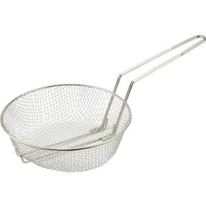Winco Culinary Basket, 12-Inch Diameter, Medium Mesh, Medium, Nickel