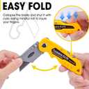 12 Pack Box Cutter, Folding Utility Knife with Extra 20Pcs Blades, Box Cutters with Comfortable Handle, Razor Sharp Blade for Cartons, Cardboard, Boxes and Rope