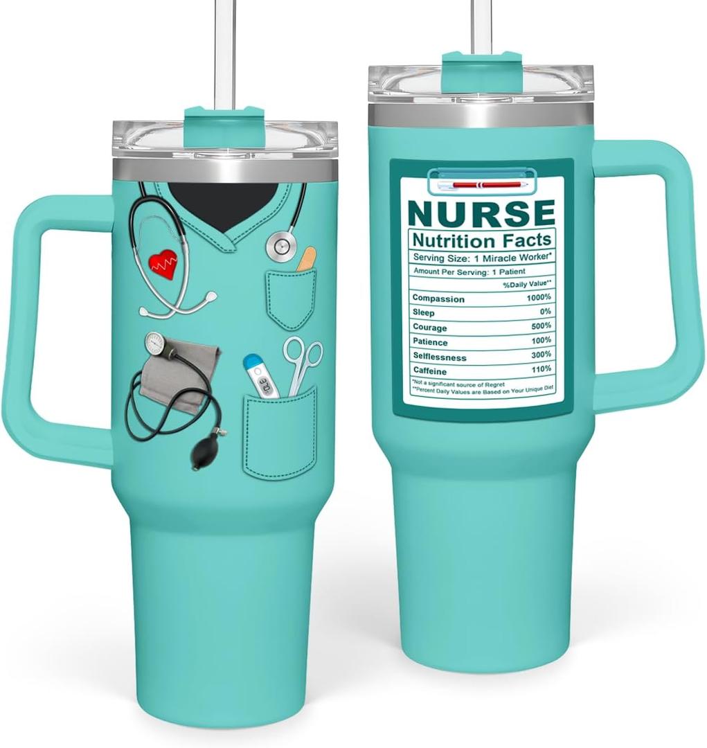 Nurse Gifts 40oz Stainless Steel Insulated Tumbler - Coffee Cup for Nurses Week, Appreciation Gifts