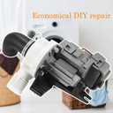 [Upgraded]W10536347 Washer Drain Pump Assembly, Exact for Whirl.pool Cabrio, Ken.more Oasis, May.tag Bravos model washing machines|3 Screws|Replace W10217134 AP5650269 W10281682 by TOMOON