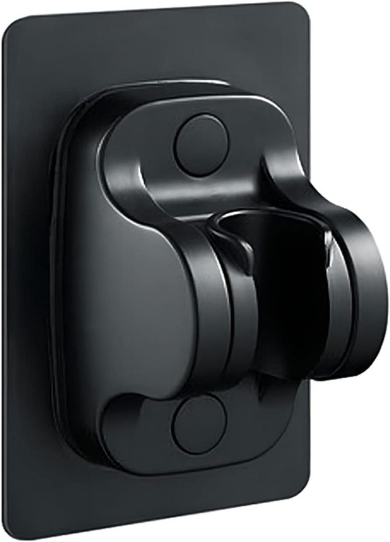 DASITON Large Wall Mount Strong Adhesive Waterproof Handheld Shower Holder,Shower Head Holder,for rv Shower Kids Shower Bathroom Shower (Black)