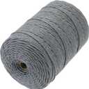 Macrame Cord 3mm x 328yards, Soft Colored Macrame Rope, Natural Cotton Cord for Plant Hangers, Wall Hanger, Decorative Projects(Dark Grey)
