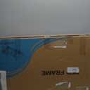 VECELO Full Size Bed Frame with Headboard, Upholstered Button Tufted Platform Bedframe with Wood Slats Support, No Box Spring Needed, Aegean Blue