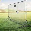 Soccer Rebounder Net 6x12 Feet Practice Soccer Training Equipment | Portable, Easy Assembly, Steel Frame | Perfect for Practicing Backyard Volley, Solo Training,Kickback, Passing, Pitchback