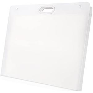 Sohynca Plastic Art Portfolio, Large Art Portfolio with Handles,Waterproof Portfolio Folder for Artwork, Arts Storage Case for Drawing Sketch Photography Poster (17.32 x 13.22 inch)