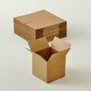 25 Packs Small Shipping Boxes 5X5X5 Inches, Kraft Corrugated Cardboard Boxes, For Small Business, Easy Assemble For Mailing, Moving, Packing And Storing