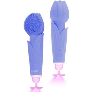 Sonic Facial Cleansing Brush, Waterproof Rechargeable Exfoliating Makeup Remover Electric Cleansing Instrument, Face and Head Massage for Men and Women - Blue