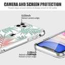LUHOURI for iPhone 16 Pro Case with Screen Protector - Crystal Acrylic Clear - Fashionable Pattern Design -Wireless Charging -Slim Fit Protective Phone Cover for Women Girls,Tropical Floral Leaves