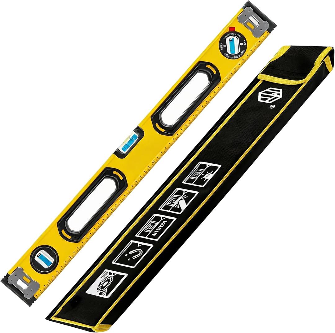 BJDSI Level 32 inch,Powerful Magnetic,Aluminum Alloy,3 Bubble Level,Metric Scales