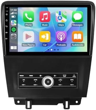1+32G 10.1-inch Android 13 Car Stereo for Ford Mustang 2010 2011 2012 2013 2014 IPS Touchscreen Screen Car Radio with Carplay & Android Auto Support Backup Camera GPS FM Navi BT SWC