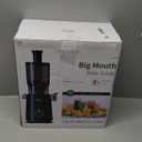 Juicer Machines - Wide Mouth Feed Chute with Self Feeding Hands-Free Design - Cold Press Juicer for Vegetables and Fruits - Juice Extractor Machine High Juice Yield - With Pusher (Medium, Premium Black)